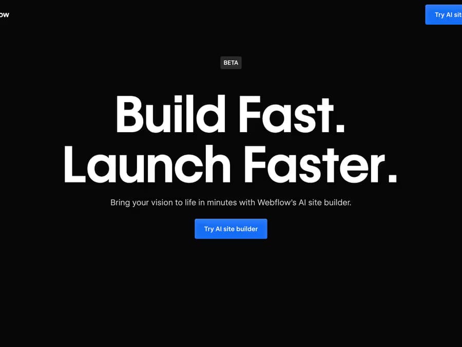 Présentation et utilisation de l’outil AI Site Builder de Webflow