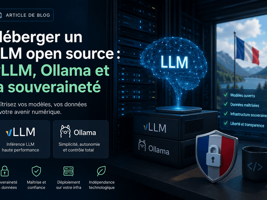 Héberger un LLM open source : vLLM, Ollama et la souveraineté