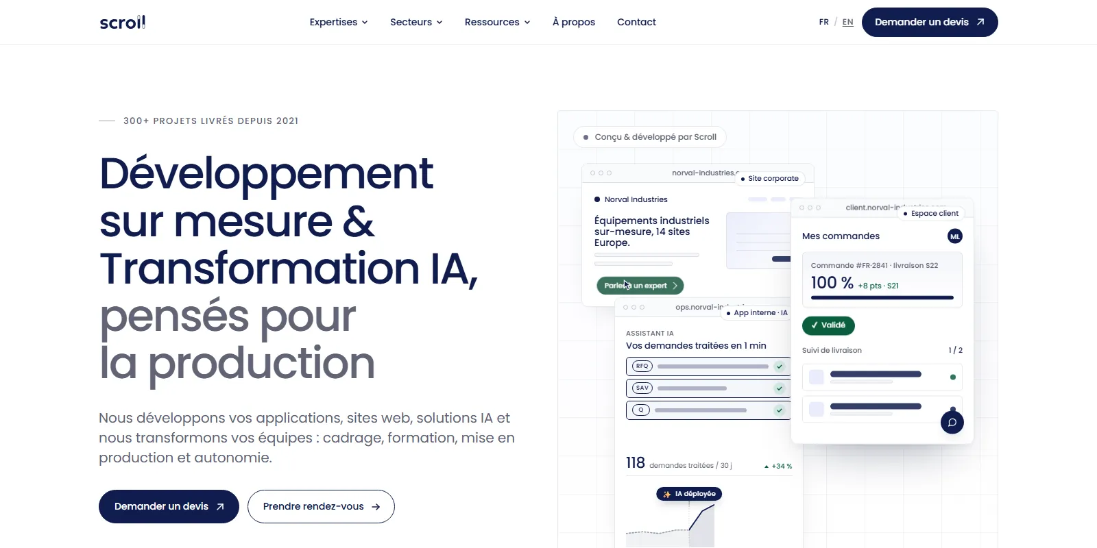 Homepage of agence-scroll.com